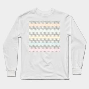 Stitched stripes in pastel shades Long Sleeve T-Shirt